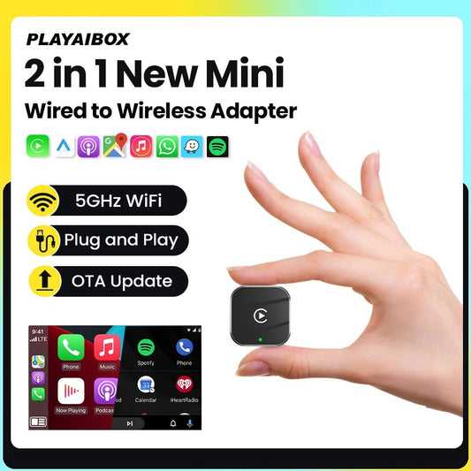 AuroraTech Kabelloser CarPlay Android Auto Adapter Aluminiumgehäuse