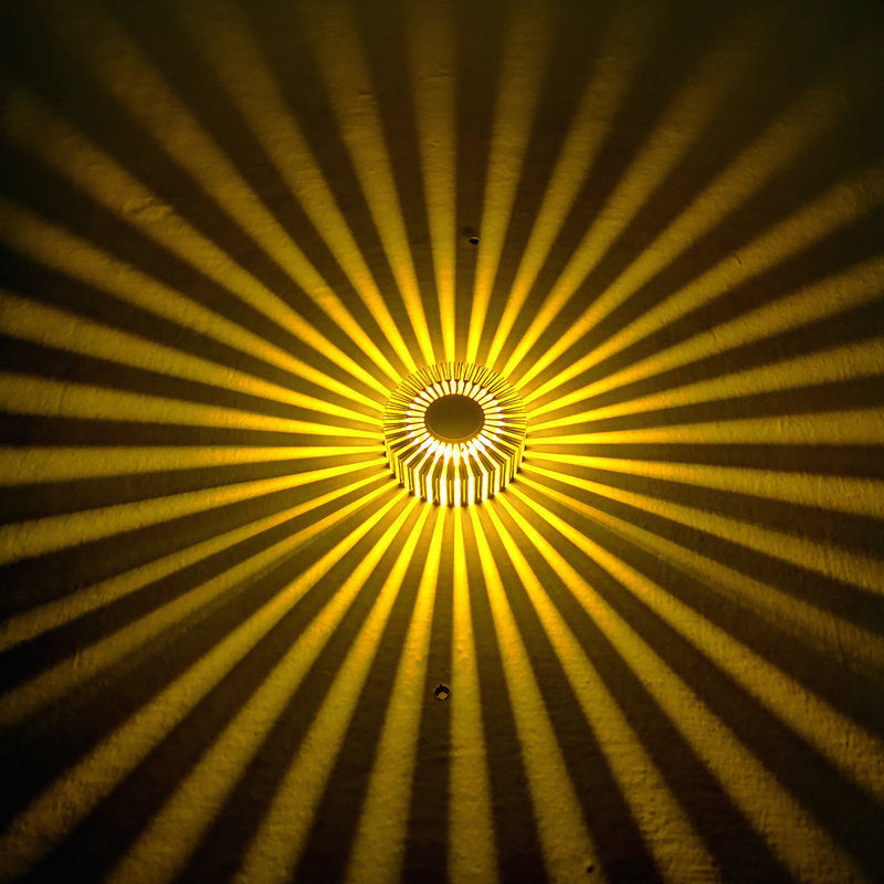 Kreative Wandlampe Aluminium Sonnenblumen Hintergrund Flur - Hobbyfy