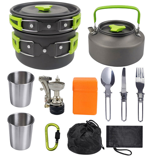 Ultraleichter Aluminium Outdoor Kocher Set Für 2-3 Personen