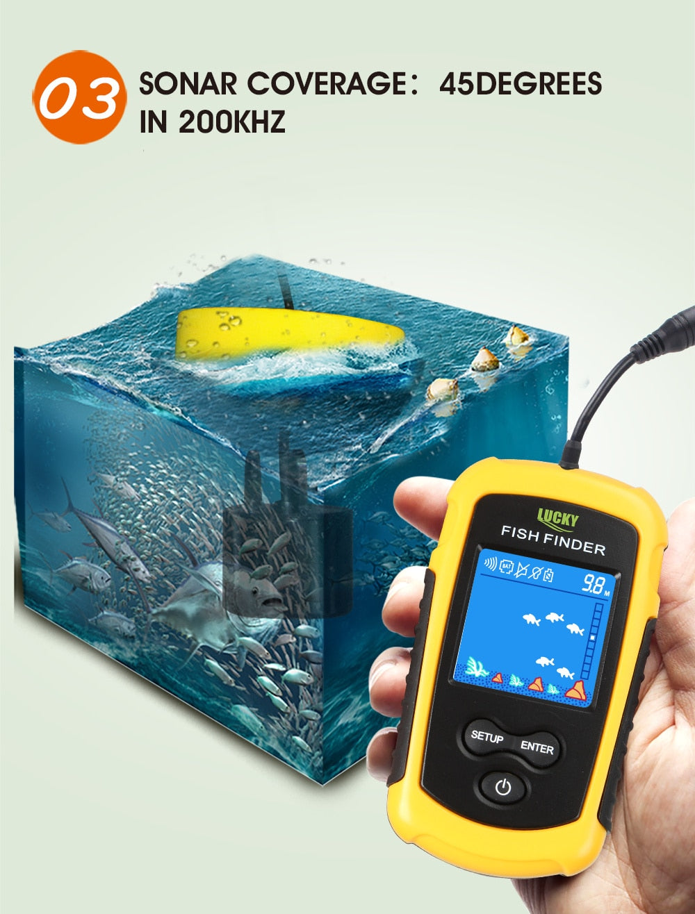 Fischfinder Pro Tiefenbereich 0,6 Bis 73 Meter - Hobbyfy