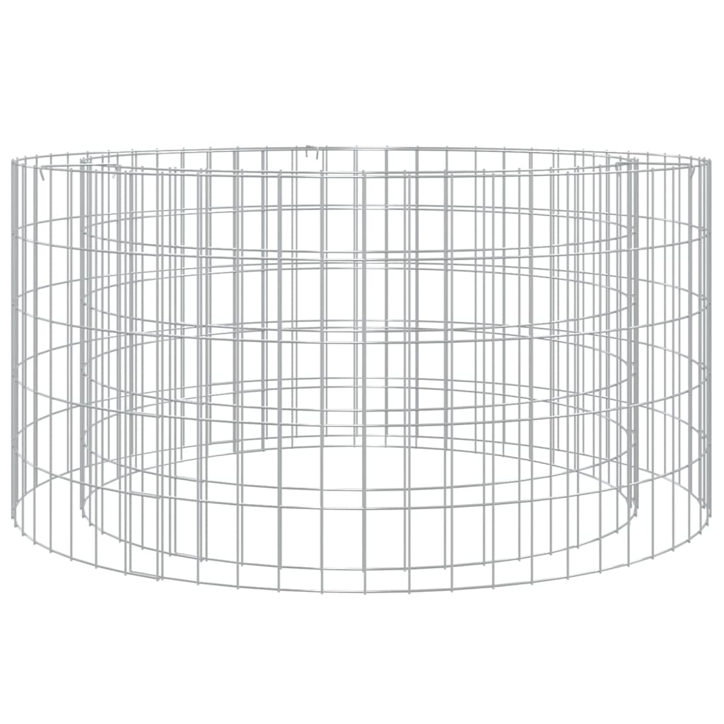 Gabion Feuerstelle Durchmesser 100 Zentimeter Verzinktes Eisen - Hobbyfy