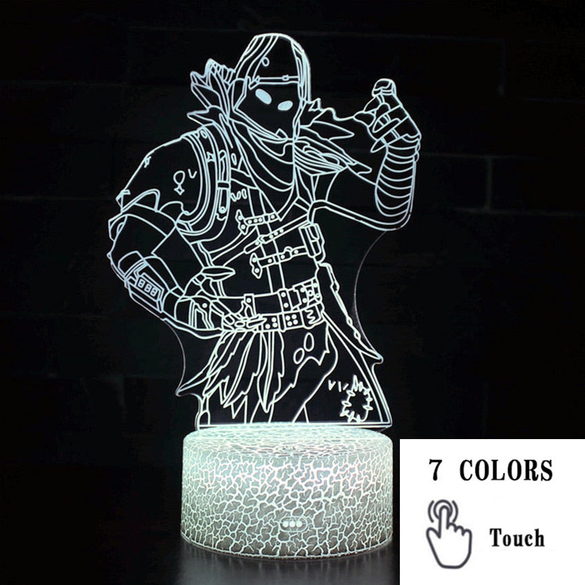 AcrylGlow 3D LED Nachtlicht Gaming Lampe Mit 7 Farben Stimmungslicht - Hobbyfy
