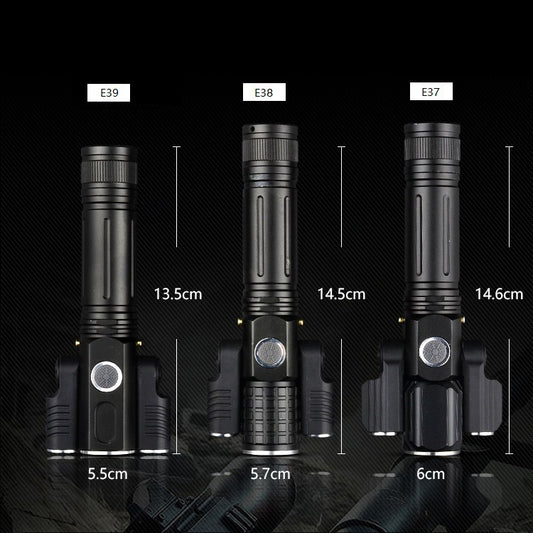 Multifunktionale Aluminium Taschenlampe Wiederaufladbar LED