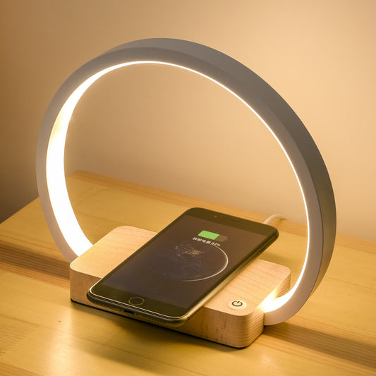 LED Tischlampe Mit Qi-Ladefläche – Für Büro & Nachttisch - Hobbyfy