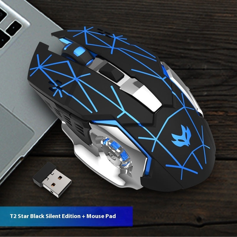 Leise T2 Kabellose Maus Mit Ladefunktion Silber Edition - Hobbyfy