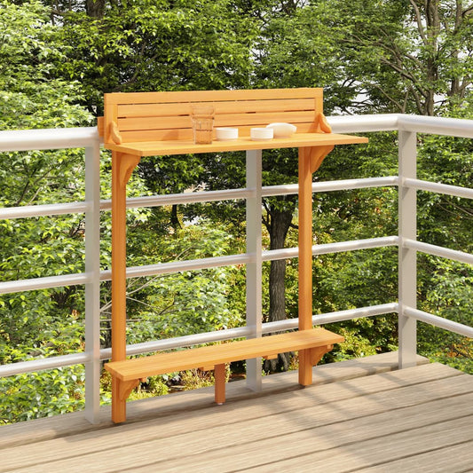Balkon Stehtisch Aus Akazienholz 90x37x122,5 Zentimeter Wetterfest - Hobbyfy
