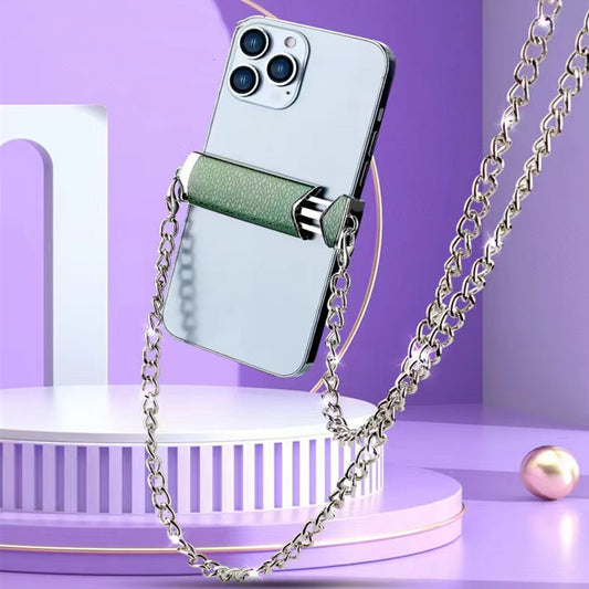 Modekette Universal Crossbody Handyhalter Clip Abnehmbar Silbergrün - Hobbyfy
