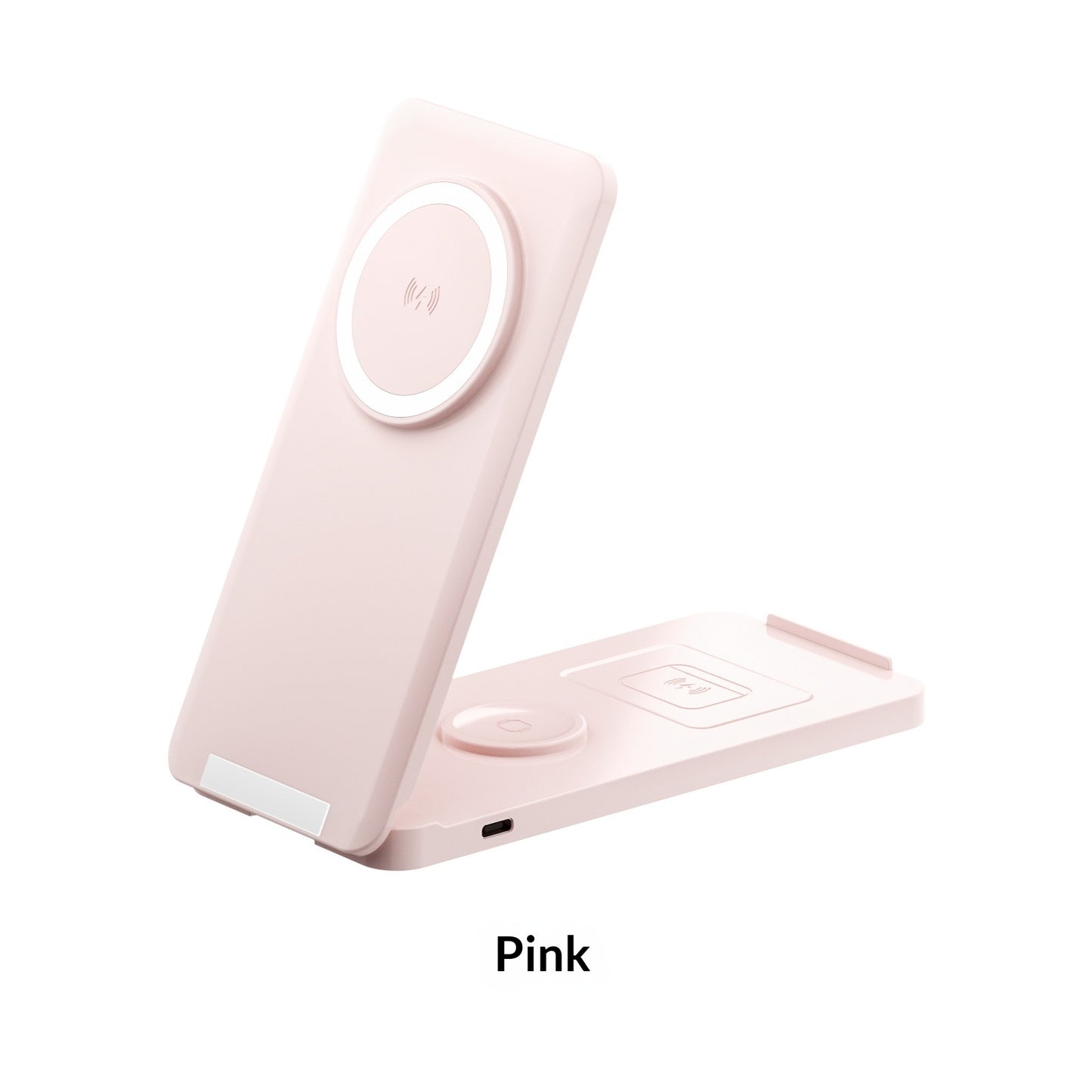 SmartStand Smartphone Ständer Mit Magnetischem Qi Ladegerät Weiß - Hobbyfy