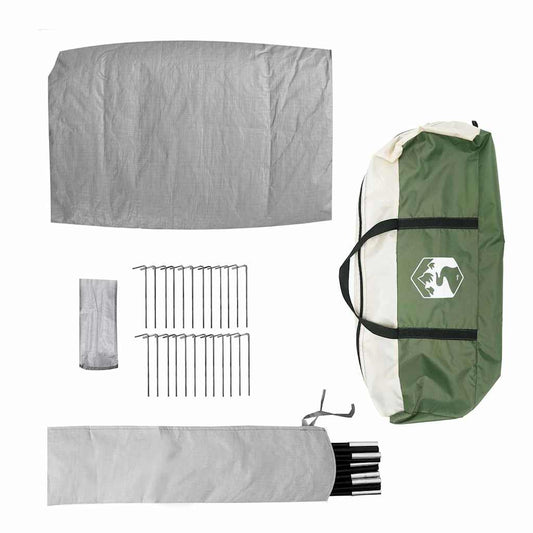 NordicPeak Domezelt Mit Dach Großes Innenmaß 384 x 254 x 170 cm Für Zwei Personen Wetterbeständig Polyester - Hobbyfy