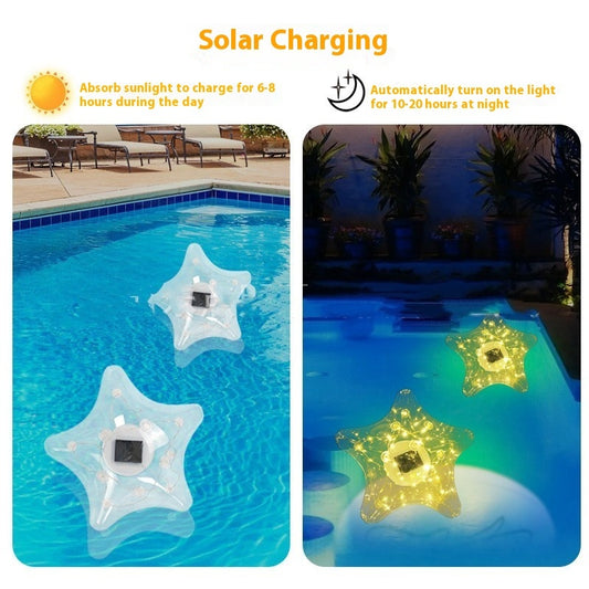 Solar Sternenlicht Poolleuchte Warmweiß 60 LEDs Schwebend - Hobbyfy