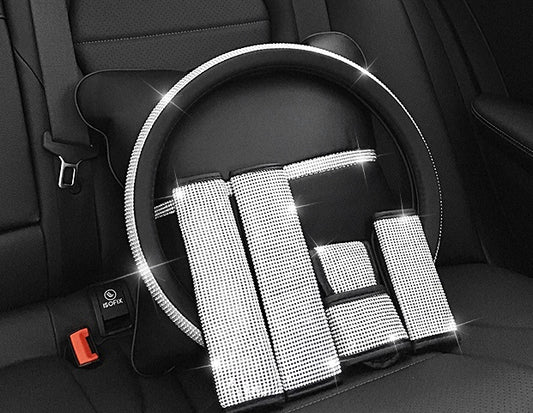 Lenkradgriff-Set PU-Leder Universal Anti-Rutsch Cartoon Look