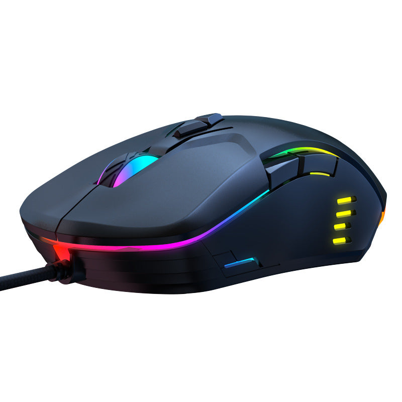 Kabelgebundene Gaming-Maus Mit Makros Und RGB-Beleuchtung - Hobbyfy