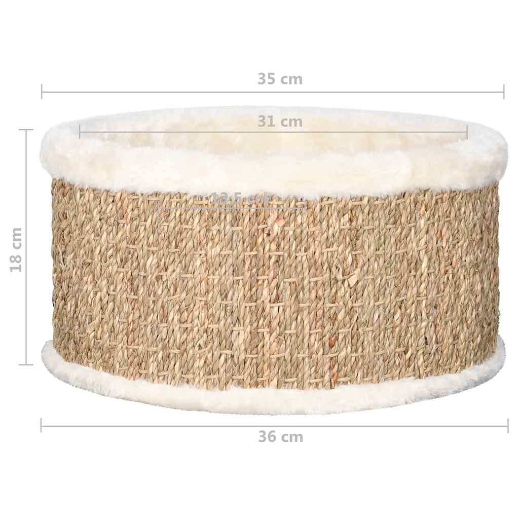 CatNest Katzenkorb Rund Seagrass 36 cm Beige