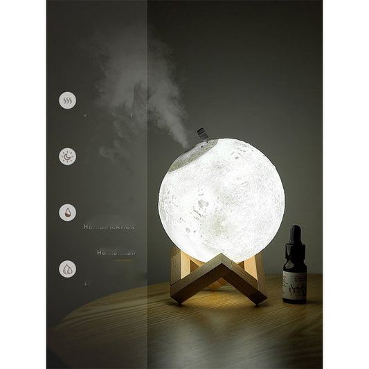 Lunar Luftbefeuchter Nachtlicht Mond-Design 880 ml 13 cm - Hobbyfy