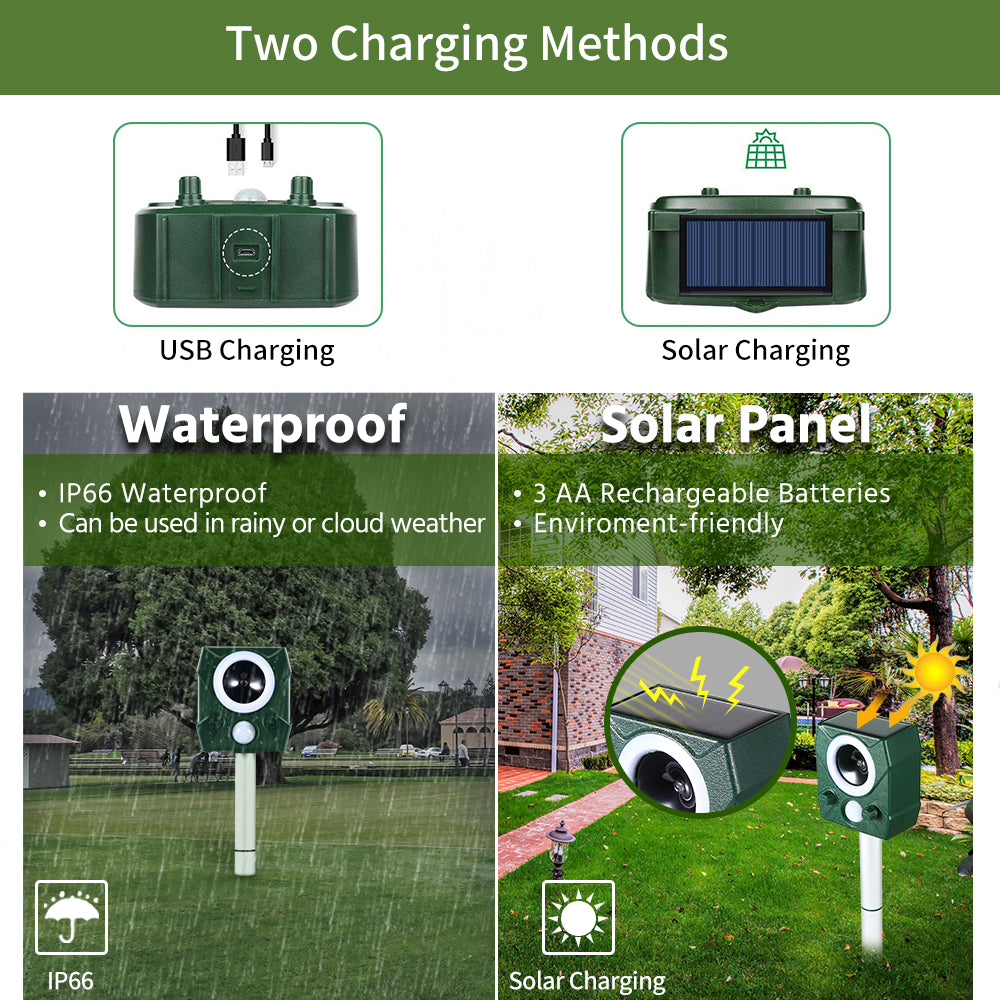 Tierabwehrgerät SJZ118 Autark Wartungsarm Kompakt Garten