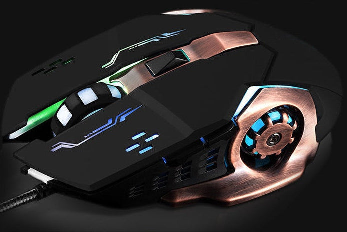 FV-502 Mechanische Kabelgebundene Gaming-Maus Mit RGB 30 Mio Klicks - Hobbyfy