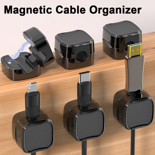 KabelMeister Magnetischer Untertisch Clip Verstellbarer Kabelhalter - Hobbyfy