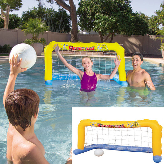2 In 1 Aufblasbares Poolkorb Spielset Schwimmbad Wasserball Spielring Für Garten Und Außenbereich - Hobbyfy