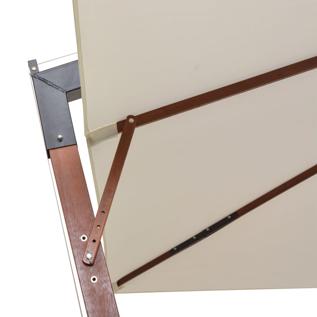 Cantilever Sonnenschirm Holzstange 3x3m Wasserdicht Dach 300x300 - Hobbyfy