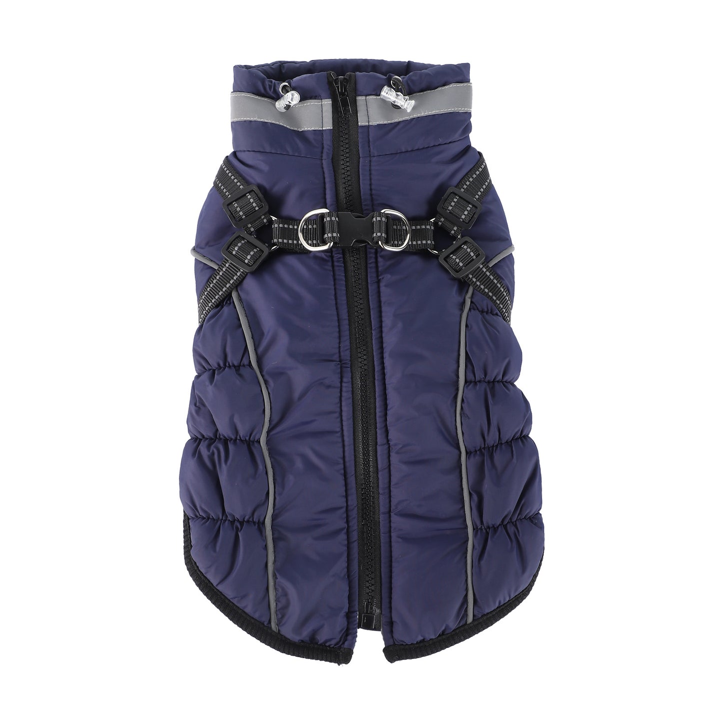 PfotenPlus Warme Reflektierende Traction Coat Plus Fleece Hundejacke