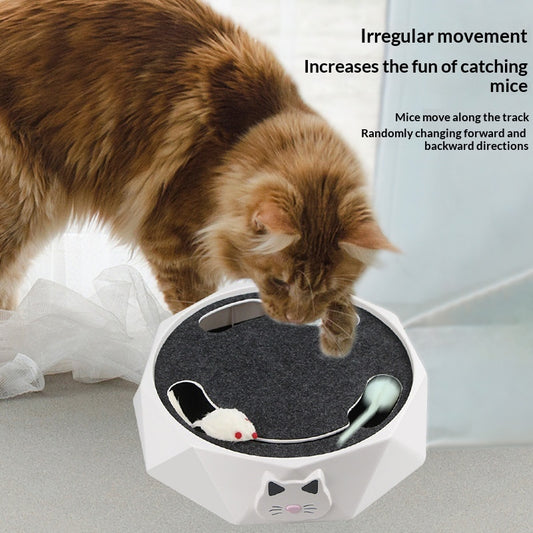 Kleine Plüschmaus Katzenspielzeug Drehteller Automatisch Leise - Hobbyfy