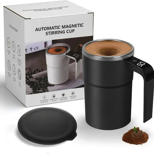 Milksha Elektrischer Kaffeebecher USB Wiederaufladbar Mit Magnetrührwerk IP67 Wasserdicht Edelstahl - Hobbyfy