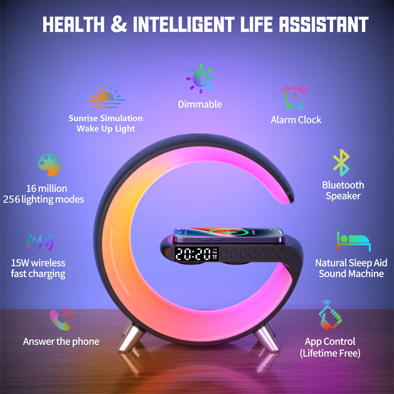 G Form Intelligente LED Lampe Bluetooth Kabelloses Laden Stimmungslicht - Hobbyfy