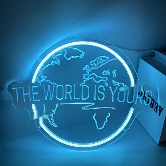 Atmosphärisches Schild Gravierte Acrylbuchstaben Neonlichter