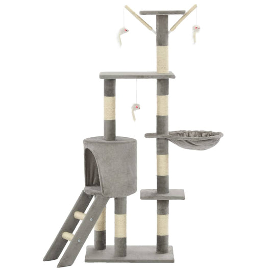 Katzen Kratzbaum 138 cm Mit Sisalpfosten Und Spielplattform - Hobbyfy