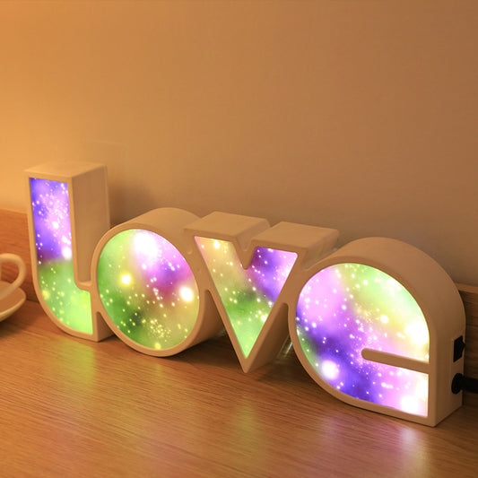 LED Love Lichtdeko Valentinstag Geschenk Regenbogen Lampschirm