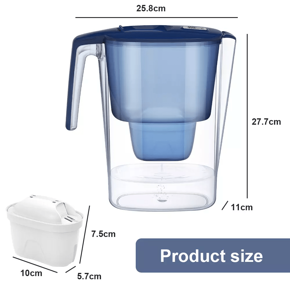3,6 L Tragbare Wasserfilterkanne Mit Countdown Anzeige - Hobbyfy