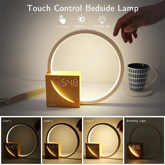 LichtMeister Nachttischlampe Touch Wecker Klanglandschaften Wake Up - Hobbyfy
