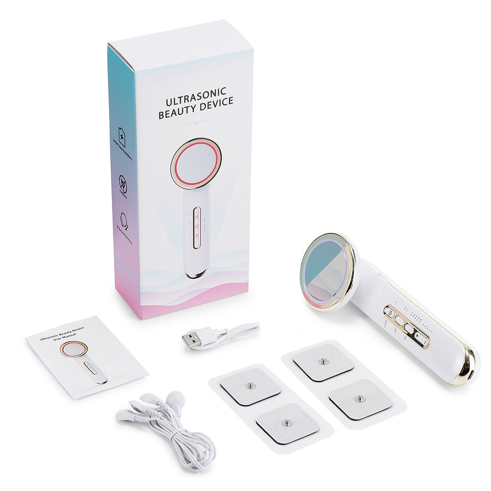 Elegantes Ultraschall Schönheitsgerät Wiederaufladbar Kompakt Weiß - Hobbyfy