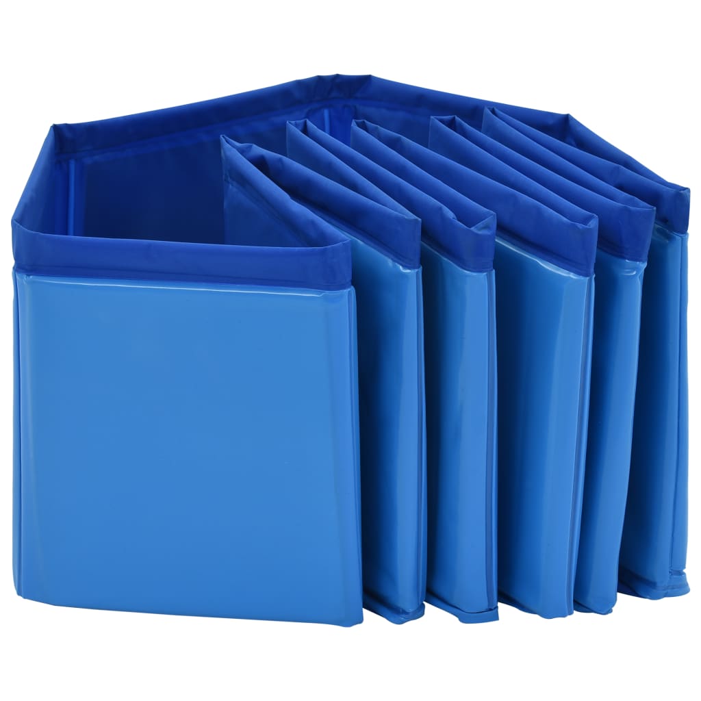 VitalPaws Faltbarer PVC Hundenpool Blau Mit Rutschfester Oberfläche
