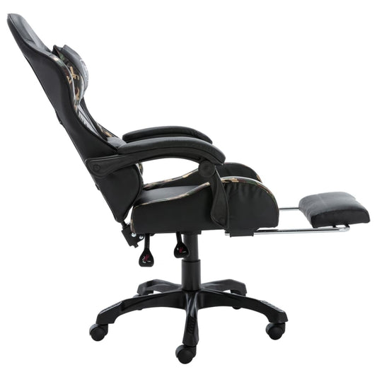 Gaming Chair Mit Fußstütze Camouflage Kunstleder - Hobbyfy