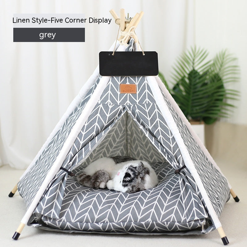 Katzennest Abnehmbar Und Waschbar Halboffen Mit Isolierte Matte - Hobbyfy