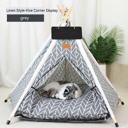 Katzennest Abnehmbar Und Waschbar Halboffen Mit Isolierte Matte - Hobbyfy