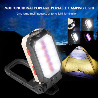 LumoPro Faltbare USB COB Arbeitsleuchte Mit Magnetbasis Und Energiesanzeige Für Camping Und Notfälle - Hobbyfy