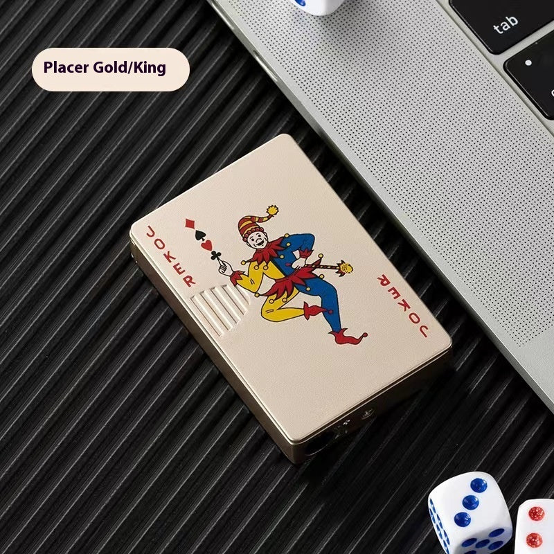 Poker Karten Metall Feuerzeug Mit Schlüsselanhänger Winddicht - Hobbyfy