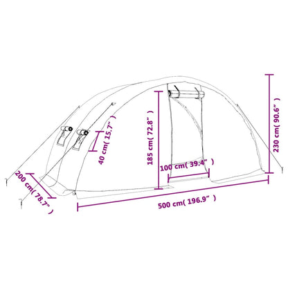 Gewächshaus Stahlrahmen 10 m2 Nutzfläche 5 x 2 x 2,3 m - Hobbyfy
