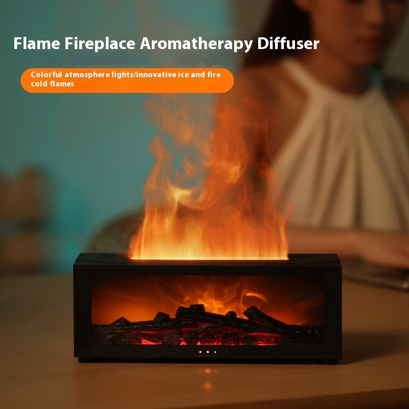 New Flame Aromatherapie Diffuser Mit 150 Ml Tank 3D Flammen Design