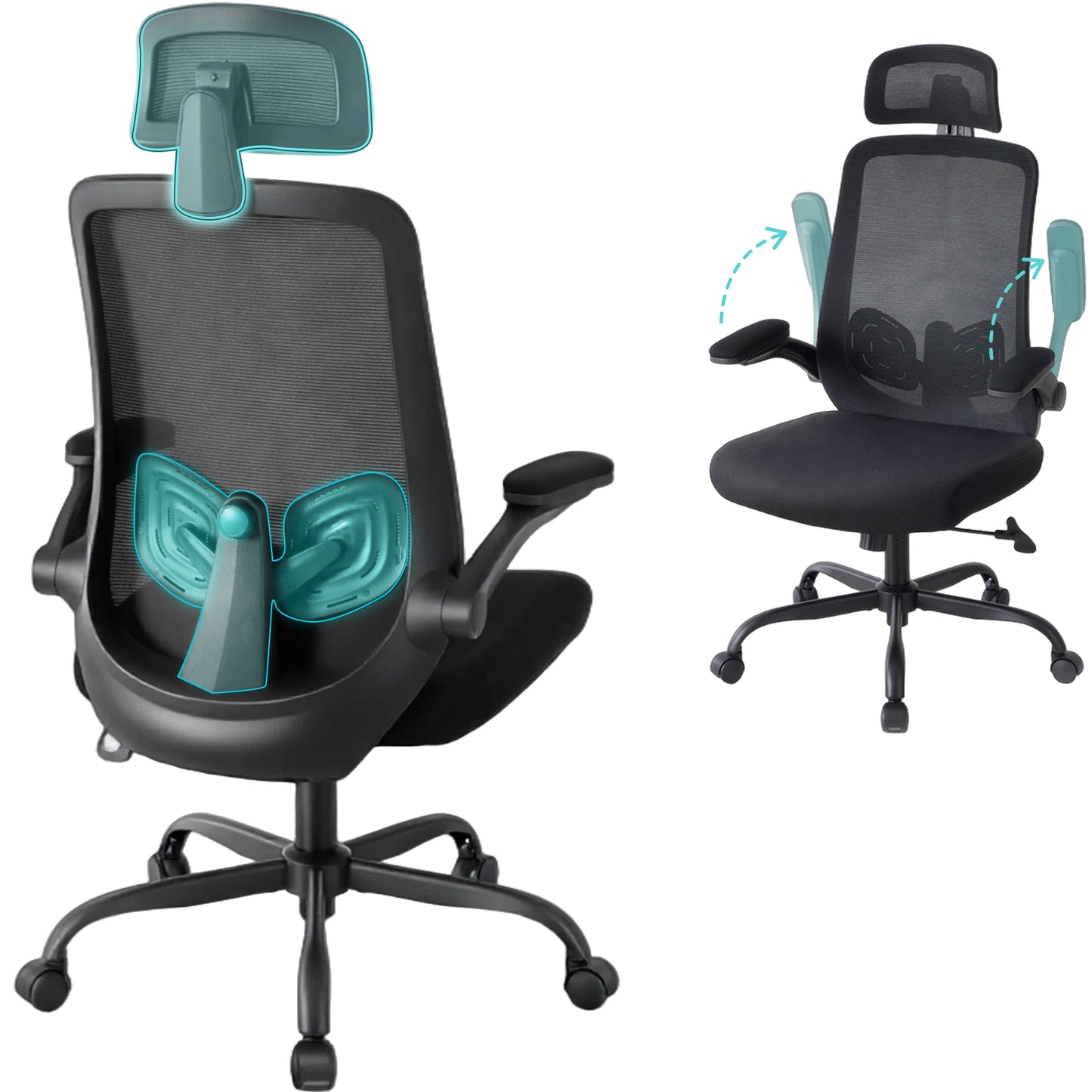 Netzstuhl Pro Ergonomischer Halt Mit Atmungsaktivem Netzrückenlehne - Hobbyfy