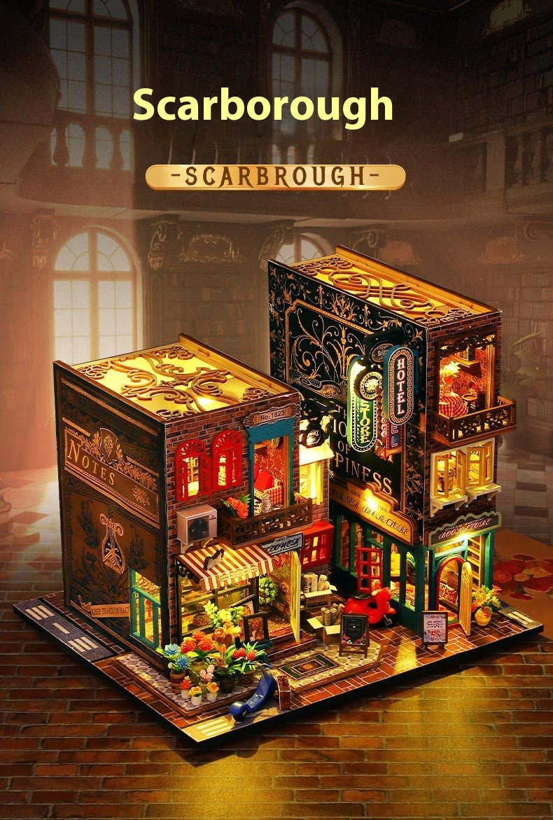 DIY Cottage Scarborough Buchstand Miniatur Kunsthaus Geschenk - Hobbyfy
