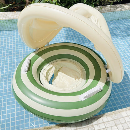 Swimming Ring Boat Sun Shade Pedestal Ring Striped Water Equipment - Hobbyfy