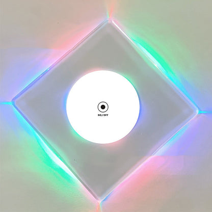 Aurelia Kristall Acryl LED Untersetzer 10 cm Blinkendes Design - Hobbyfy