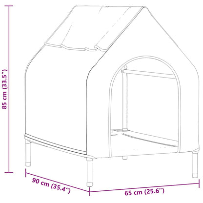Dog House Wetterfeste Hundehütte 90x65x85 cm Oxford-Gewebe