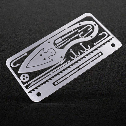 Fischhaken-Werkzeugkarte Edelstahl Überlebensfunktionen - Hobbyfy
