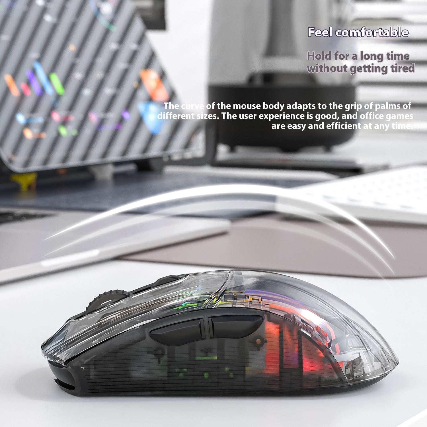 X2PRO Transparente Bluetooth Gaming Maus Dreimodus RGB - Hobbyfy