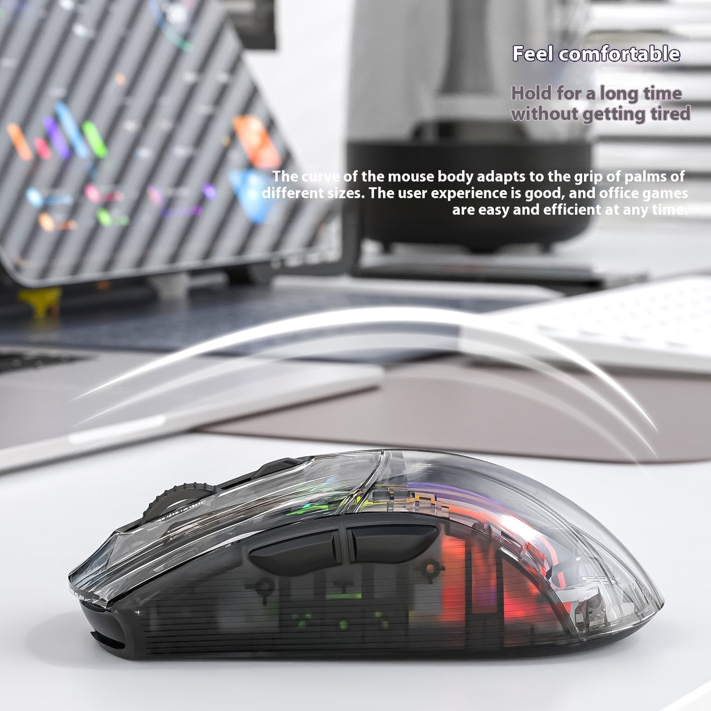 X2PRO Transparente Bluetooth Gaming Maus Dreimodus RGB - Hobbyfy