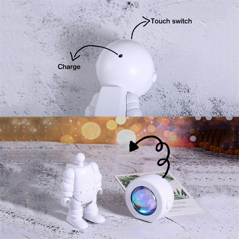 Lumina Aufladbare Astronauten Regenbogen Lampe - Hobbyfy